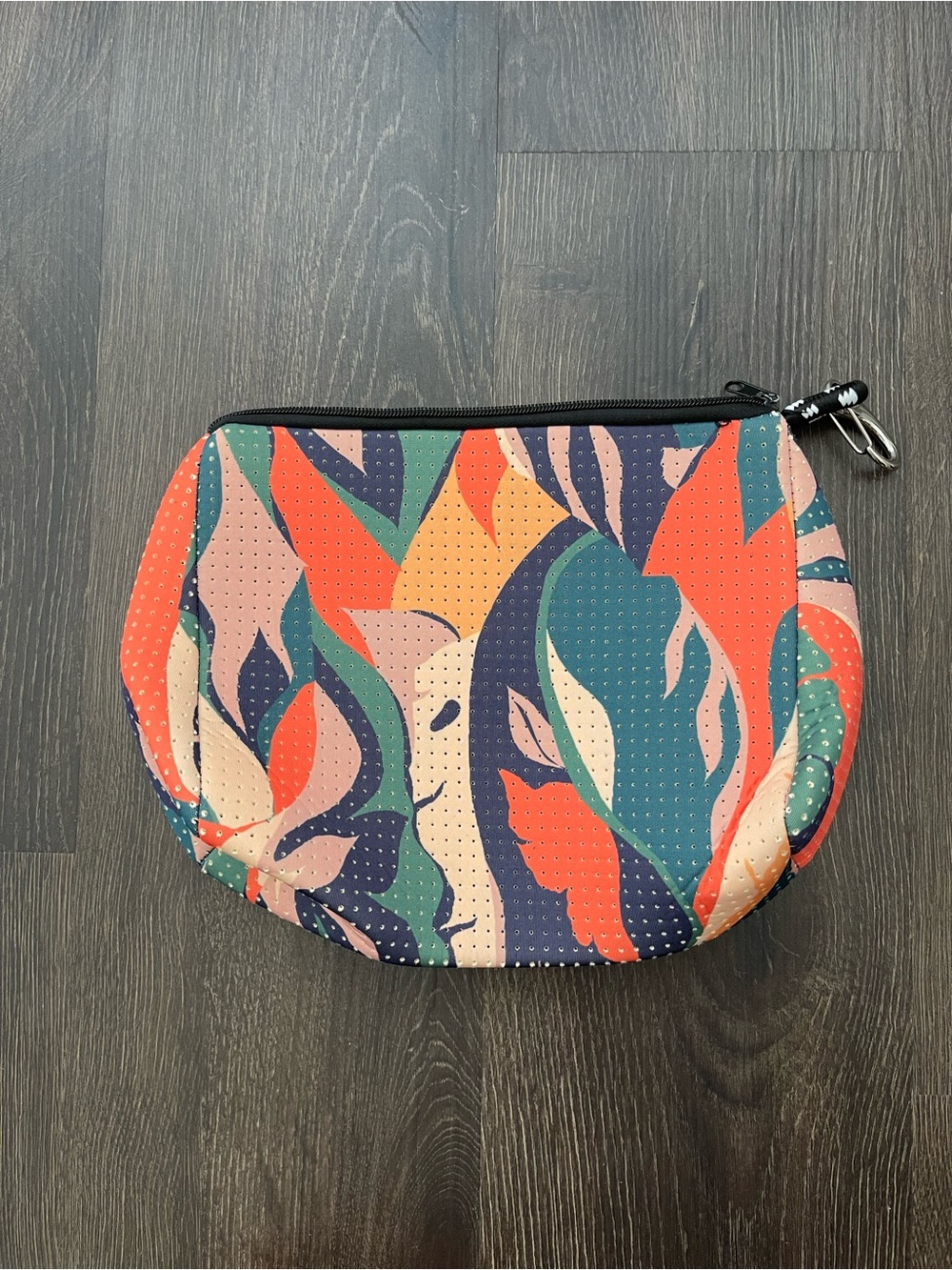 Multicolor Abstract Neoprene Cosmetic Pouch - Women's Bag